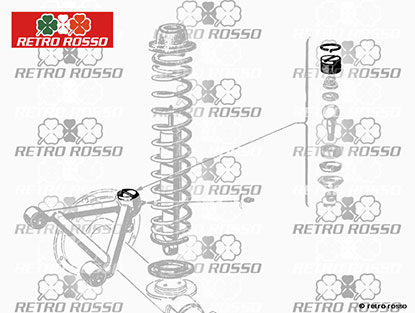 Capuchon rotule pont arrière 750 / 101 Giulietta / Giulia