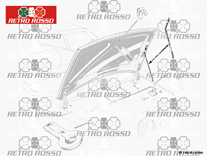Béquille capot moteur / coffre Giulietta Spider / GT 1.S.