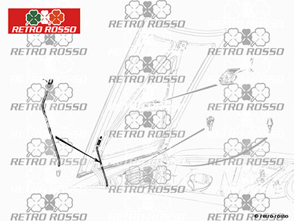 Béquille capot moteur / coffre Giulietta Spider / GT 1.S.