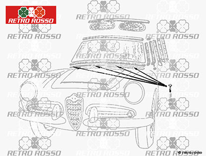 Boulon base pare brise Touring + 750 / 101 Spider