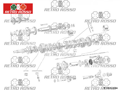 Joint spi transmission postérieur 750 Giulietta 4 vitesses