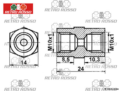 Raccord pour tubulure de frein M10x1