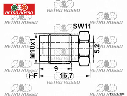 Raccord pour tubulure de frein M10x1