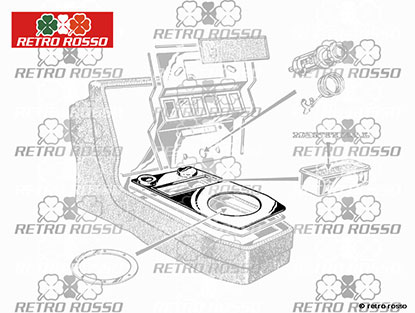 Console centrale partie inferieure Alfa Romeo Montreal