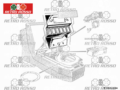 Console centrale partie superieure Alfa Romeo Montreal