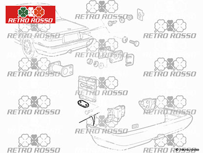 Cale caoutchouc lat. pare-chocs av. / arr. Spider 1990 - 93
