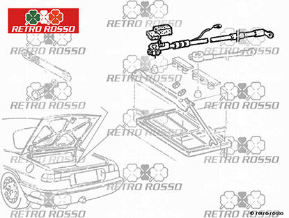 Cable batterie (+) dans le coffre Alfa Spider