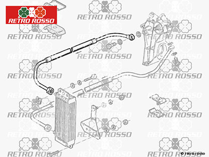 Ligne radiateur huile 164 Turbo 87 - 92