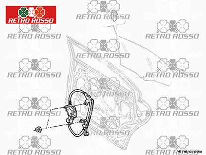 Mécanisme lève-vitre Alfa 166 arrière droit