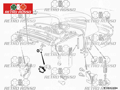 Plaquette guide fermeture capote 1300 - 2000 Spider