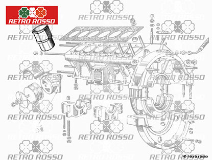 Chemise pour piston Ferrari 365 2+2 / GTB4 / GTC