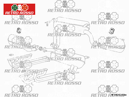 Support échappement 208 / 400 / 412 / 365 / Testarossa