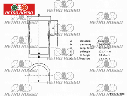 Chemise pour piston Ferrari 308 std. 81mm