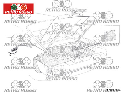 Poignée ouverture capot  Dino / Daytona
