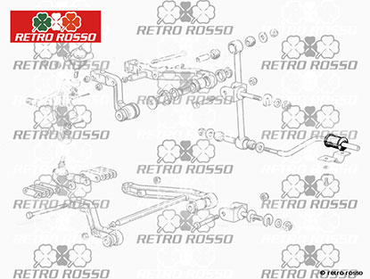Bague barre stab. avant  Ferrari 275 / 330 / 365 / 400 / 412