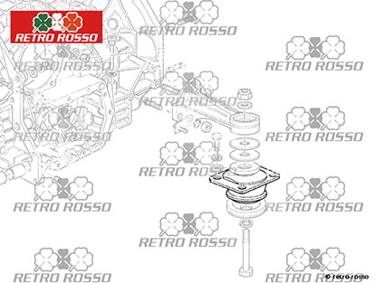 Suspension boîte de vitesse  Ferrari 355 (5.2 + 2.7 Motr.)