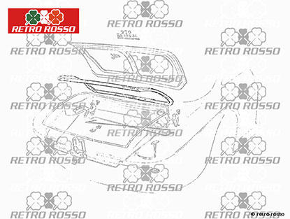 Joint capot coffre Ferrari 330 GTC / 365 GTC