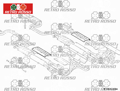 Tôle de protection p. tuyau échappement ANSA 430 x 220