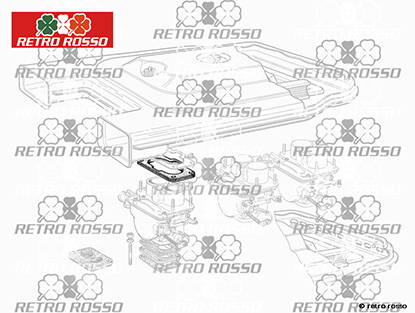 Joint filtre à air - carburateur DCNF Fiat / Ferrari