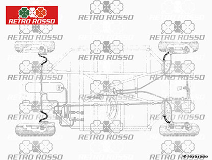 Tube de frein avant F 250 / 275 + 330 avant + arriere