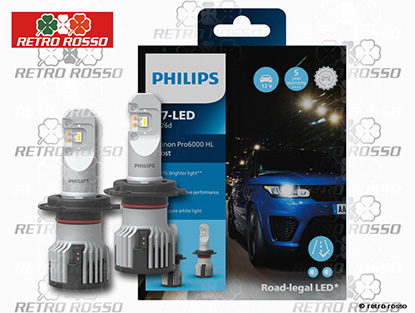 Set Philips Pro6000 12V LED Pro H7 - LED Boost