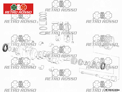 Kit Joint spi vilebrequin Maserati V8 - cylindres 