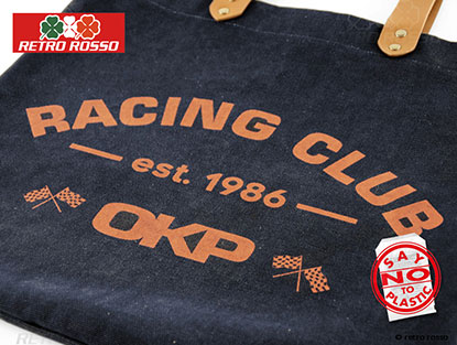 Shopper bag OKP Racing Club sea blue washed