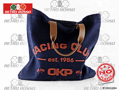 Shopper bag OKP Racing Club sea blue washed