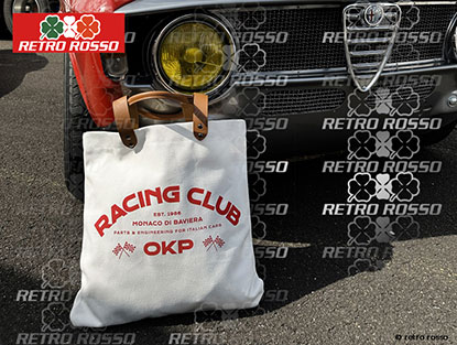 Shopper bag OKP Racing Club off white / red