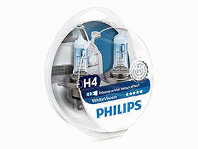 Ampoules (2) phare Philips Xenon H4 12V 60/55W +60%