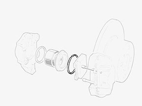 Anneau fixation cache poussière étriers ATE arrière 40mm