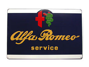 Plaque émaillé  Alfa Romeo Service 800 x 550mm