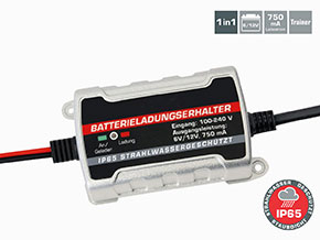 Chargeur de Batteries 6/12V 750mAh pour 2 - 240 Ah