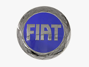 Plaque émaillé original Fiat 500mm porcelaine